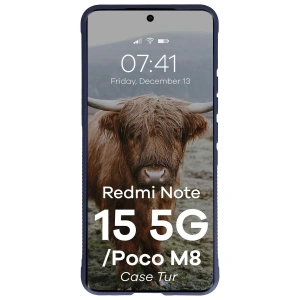 Pancerne etui Bizon Case Tur do Xiaomi Redmi Note 15 5G / POCO M8 5G granatowe