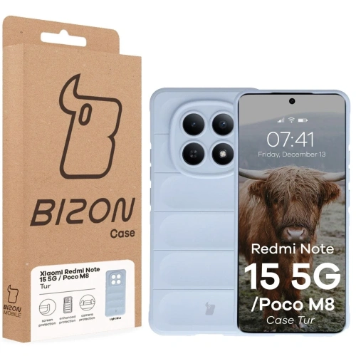 Pancerne etui Bizon Case Tur do Xiaomi Redmi Note 15 5G / POCO M8 5G jasnoniebieskie