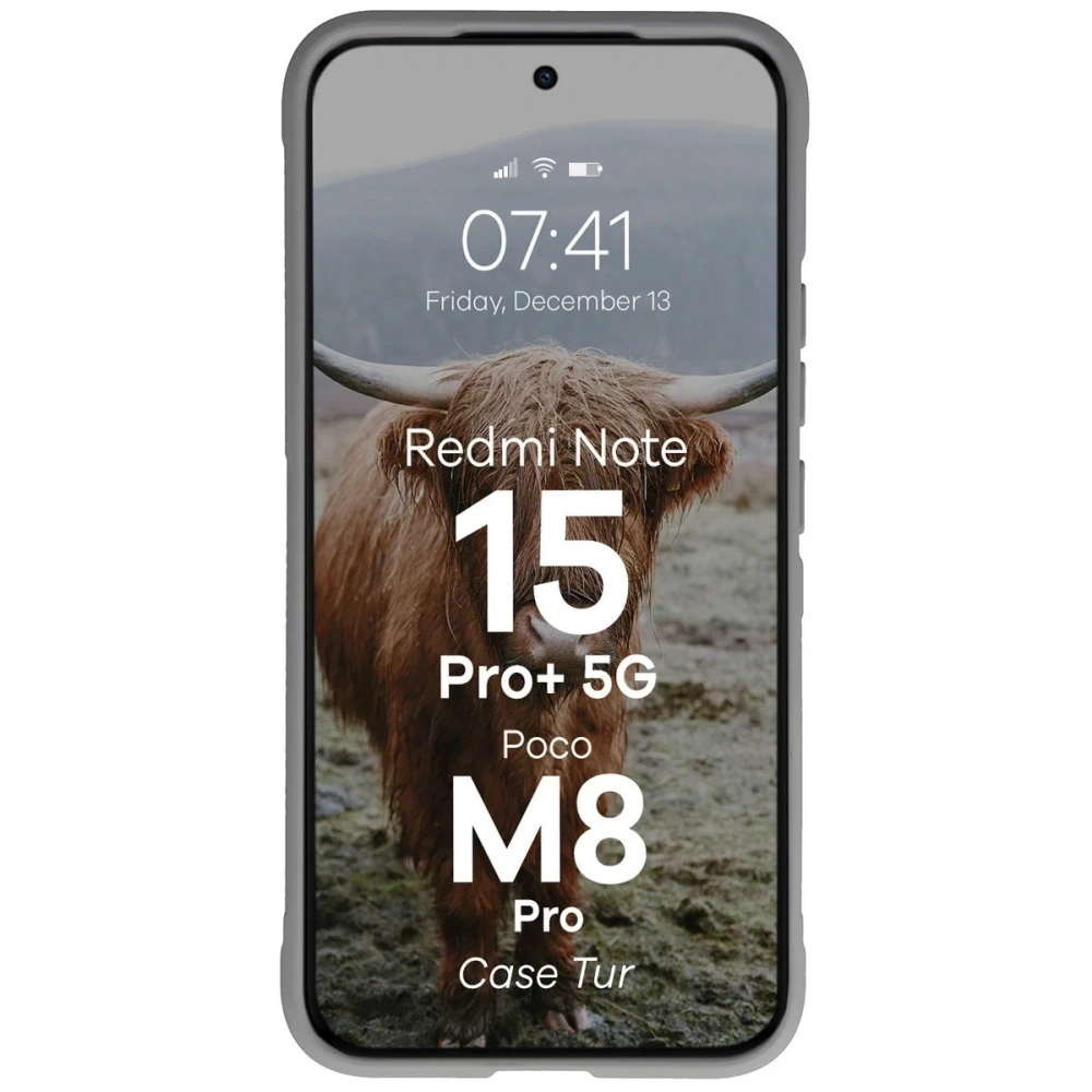 Pancerne etui Bizon Case Tur do Xiaomi Redmi Note 15 Pro Plus 5G / POCO M8 Pro 5G jasnoszare