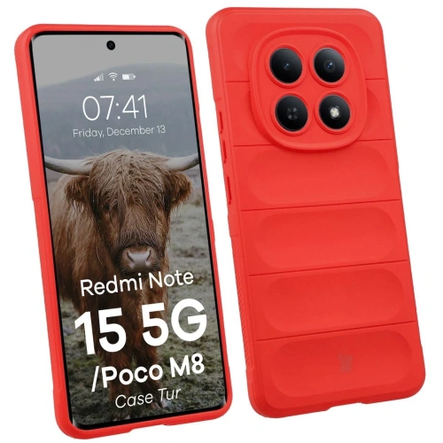 Pancerne etui Bizon Case Tur do Xiaomi Redmi Note 15 5G / POCO M8 5G czerwone