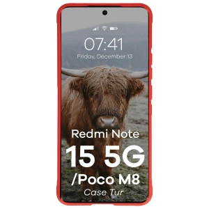 Pancerne etui Bizon Case Tur do Xiaomi Redmi Note 15 5G / POCO M8 5G czerwone