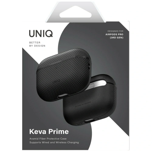 Etui UNIQ Keva Prime do Apple AirPods Pro 3 gen czarny
