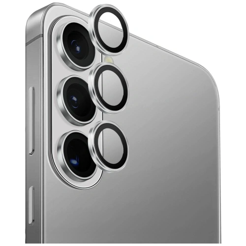 Szkło na obiektyw aparatu UNIQ Optix Aluminium Camera Lens do Samsung Galaxy S26 / S26+ Plus srebrny