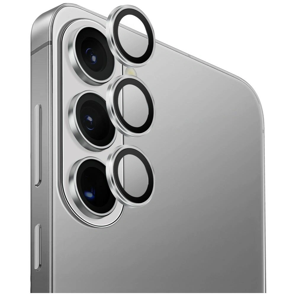 Szkło na obiektyw aparatu UNIQ Optix Aluminium Camera Lens do Samsung Galaxy S26 / S26+ Plus srebrny