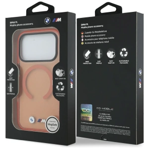 Etui BMW M IML Metal Logos MagSafe do Apple iPhone 17 Pro pomarańczowy