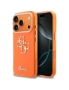 Etui Guess IML 4G Script Metal do Apple iPhone 17 Pro Max pomarańczowy