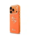 Etui Guess IML 4G Script Metal do Apple iPhone 17 Pro Max pomarańczowy