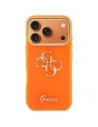Etui Guess IML 4G Script Metal do Apple iPhone 17 Pro Max pomarańczowy