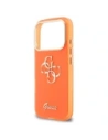 Etui Guess IML 4G Script Metal do Apple iPhone 17 Pro Max pomarańczowy