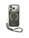 Etui Guess IML Glitters Script Strap MagSafe do Apple iPhone 17 Pro czarny