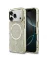 Etui Guess IML Peony Dot MagSafe do Apple iPhone 17 Pro beżowy