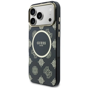 Etui Guess IML Peony Dot MagSafe do Apple iPhone 17 Pro Max czarny