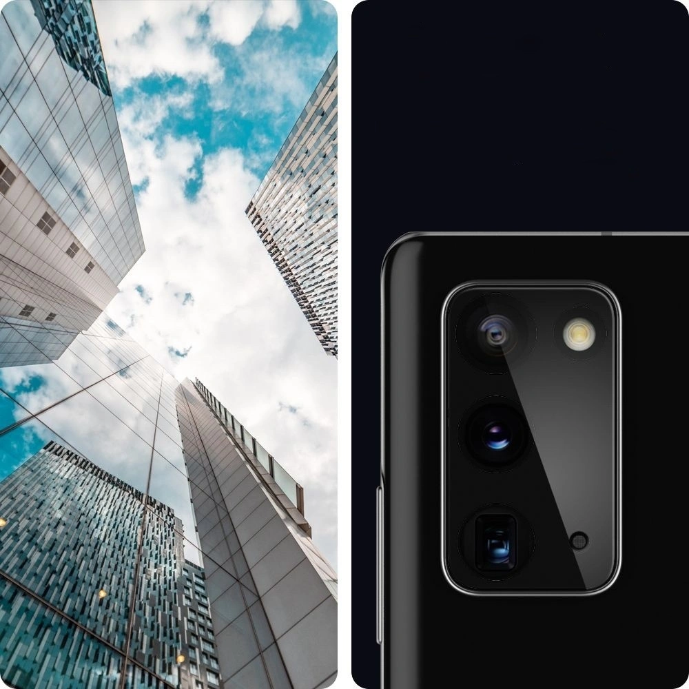 Hurtownia GSM - Tvrzené sklo na Spigen Full Cover Camera Lens Samsung Galaxy Note 20 černé - SPN1222BLK - {ean13} - Hurt