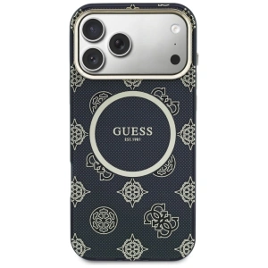 Etui Guess IML Peony Dot MagSafe do Apple iPhone 17 Pro Max czarny