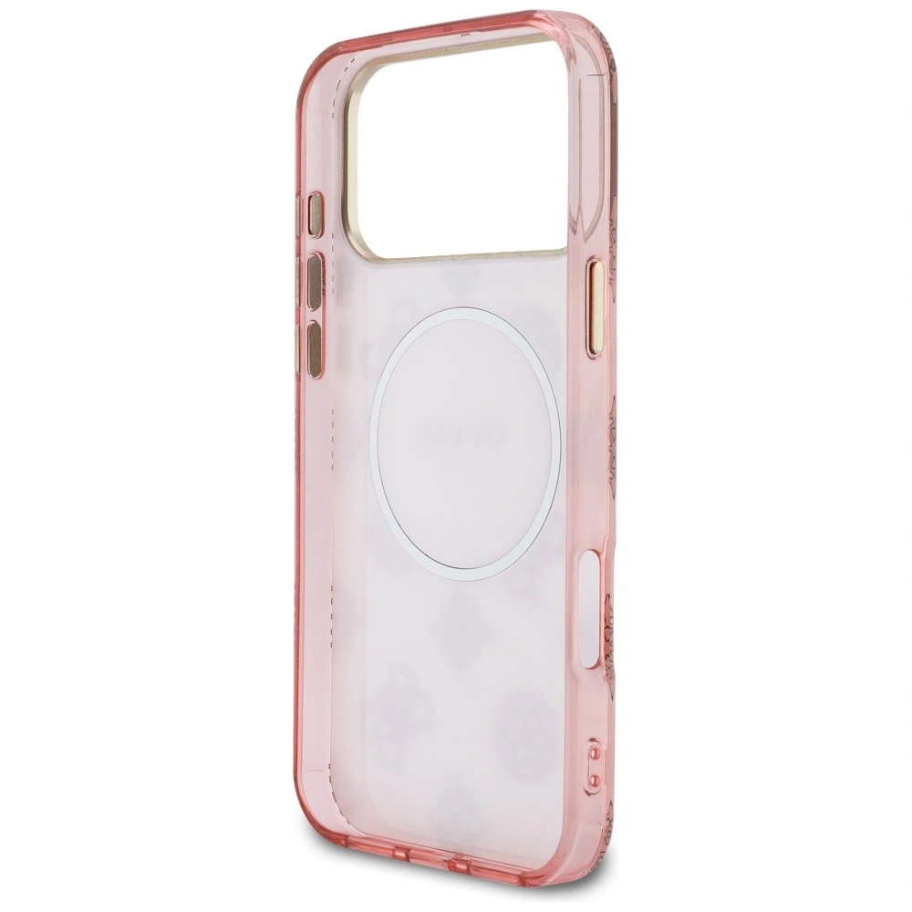 Etui Guess IML Peony Dot MagSafe do Apple iPhone 17 Pro Max różowy