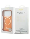 Etui Guess IML Script Metal MagSafe do Apple iPhone 17 Pro pomarańczowy