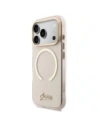 Etui Guess IML Script Metal MagSafe do Apple iPhone 17 Pro różowy