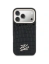 Etui Karl Lagerfeld Croco KL Script Logo MagSafe do Apple iPhone 17 Pro czarny