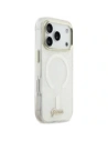 Etui Guess IML Shell Script Metal MagSafe do Apple iPhone 17 Pro Max biały