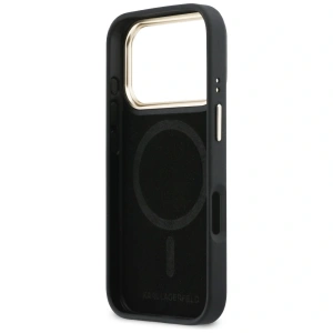 Etui Karl Lagerfeld Croco KL Script Logo MagSafe do Apple iPhone 17 Pro czarny