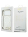 Etui Guess IML Shell Script Metal MagSafe do Apple iPhone 17 Pro Max biały