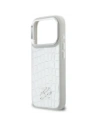 Etui Karl Lagerfeld Croco KL Script Logo MagSafe do Apple iPhone 17 Pro Max srebrny
