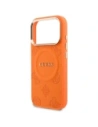 Etui Guess Peony Hot Stamp MagSafe do Apple iPhone 17 Pro Max pomarańczowy