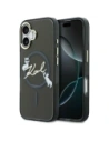 Etui Karl Lagerfeld IML Choupettes Karl Script Logo MagSafe do Apple iPhone 17 czarny