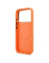 Etui Guess Peony Hot Stamp MagSafe do Apple iPhone 17 Pro pomarańczowy