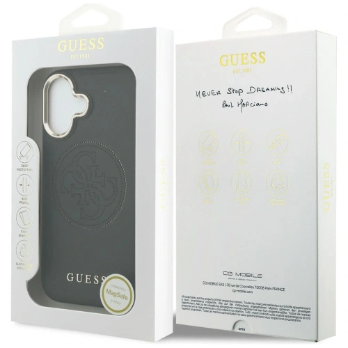 Etui Guess Perforated 4G MagSafe do Apple iPhone 17 czarny