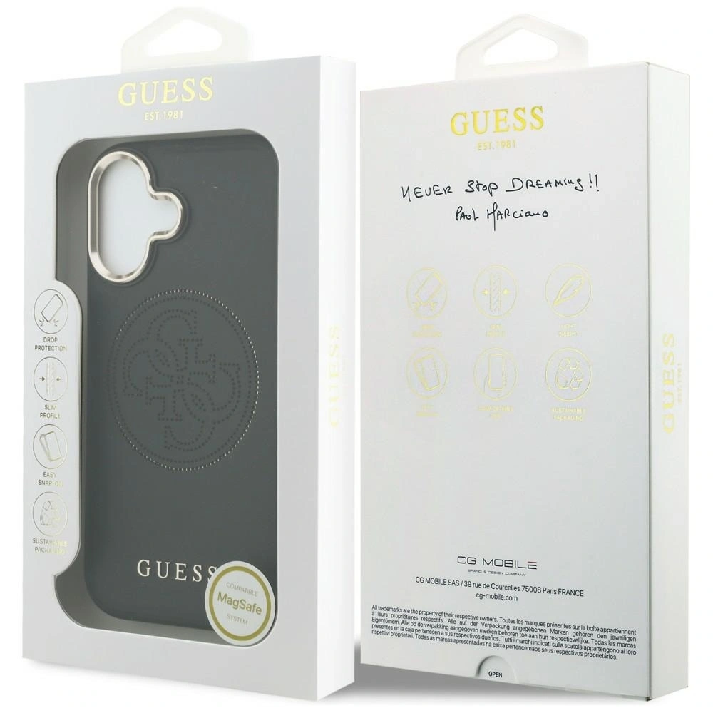 Etui Guess Perforated 4G MagSafe do Apple iPhone 17 czarny