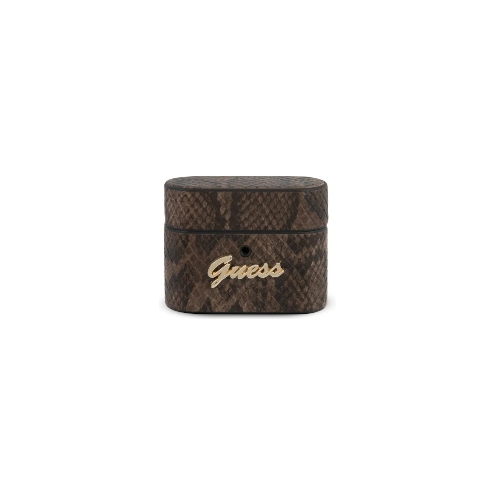 Etui Guess GUACAPPUSNSMLBR Apple AirPods Pro kryt hnědý/brown Python Collection