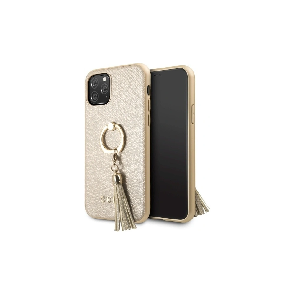 Wholesale Guess GUHCN58RSSABE Apple iPhone 11 Pro beżowy hard case Saffiano with ring stand - GUE578BEI - {ean13} - Hurt
