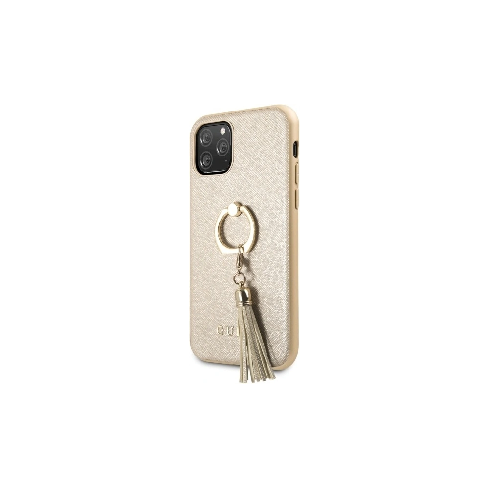Wholesale Guess GUHCN58RSSABE Apple iPhone 11 Pro beżowy hard case Saffiano with ring stand - GUE578BEI - {ean13} - Hurt