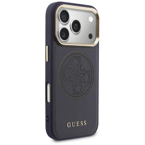 Etui Guess Perforated 4G MagSafe do Apple iPhone 17 Pro niebieski