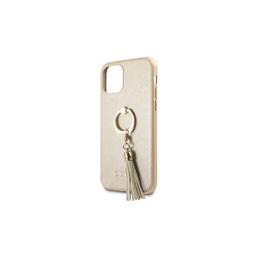 Wholesale Guess GUHCN58RSSABE Apple iPhone 11 Pro beżowy hard case Saffiano with ring stand - GUE578BEI - {ean13} - Hurt