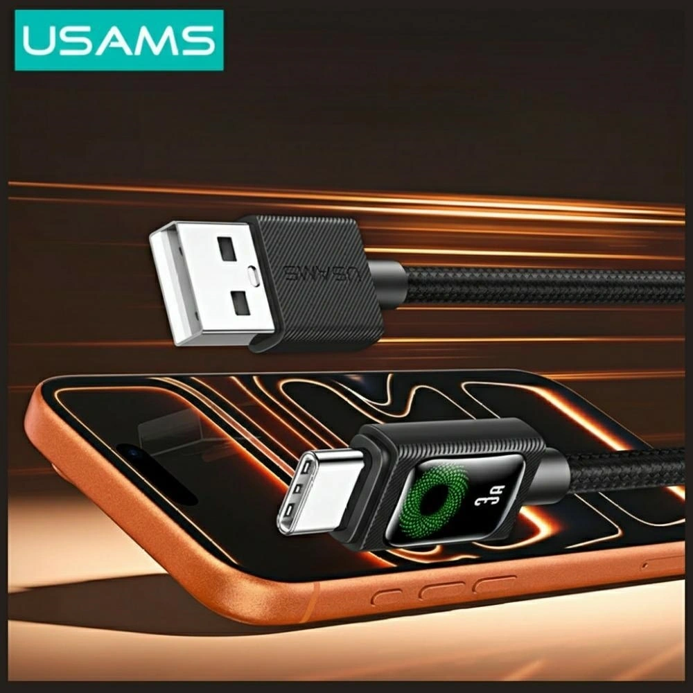 Kabel USAMS U92 18W USB-C / USB-A 1.2m czarny
