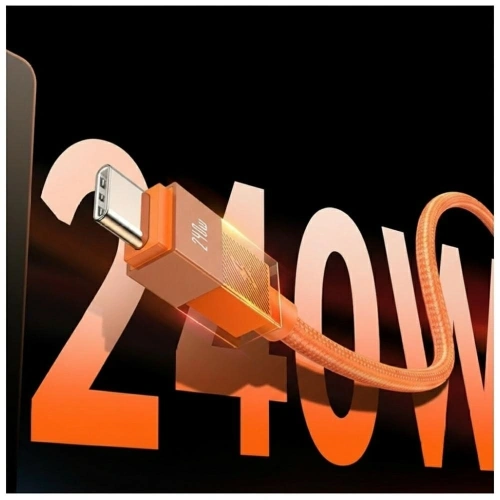 Kabel USAMS U93 240W USB-C / USB-C 1.2m pomarańczowy