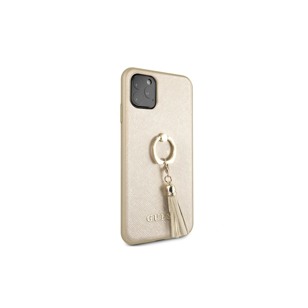 Hurtownia GSM - Etui Guess GUHCN65RSSABE Apple iPhone 11 Pro Max beige Hartschale Saffiano mit Ringständer - GUE580BEI - {ean13} - Hurt
