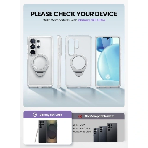 Etui Supcase Cosmo Mag MagSafe do Samsung Galaxy S26 Ultra Frost Clear