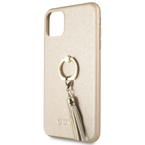 Hurtownia GSM - Etui Guess GUHCN65RSSABE Apple iPhone 11 Pro Max beige Hartschale Saffiano mit Ringständer - GUE580BEI - {ean13} - Hurt
