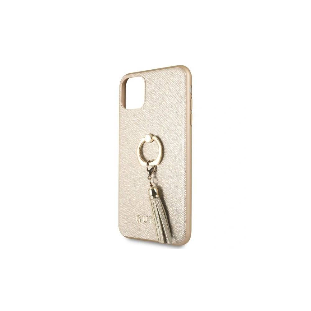 Hurtownia GSM - Etui Guess GUHCN65RSSABE Apple iPhone 11 Pro Max beige Hartschale Saffiano mit Ringständer - GUE580BEI - {ean13} - Hurt