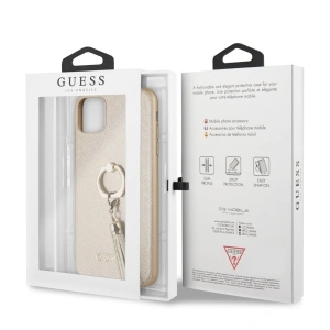 Hurtownia GSM - Etui Guess GUHCN65RSSABE Apple iPhone 11 Pro Max beige Hartschale Saffiano mit Ringständer - GUE580BEI - {ean13} - Hurt