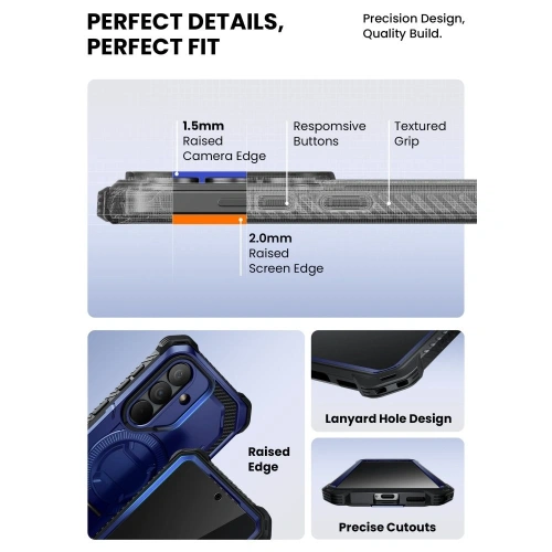 Etui Supcase IBLSN Armorbox Mag MagSafe do Samsung Galaxy S26 Cobalt