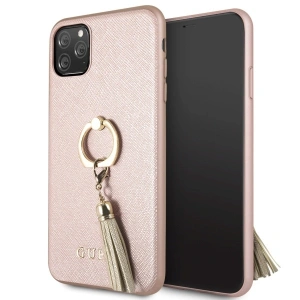 Hurtownia GSM - Etui Guess GUHCN65RSSARG Apple iPhone 11 Pro Max rosa-gold/rosegold Hartschale Saffiano mit Ringständer - GUE581RS - {ean13} - Hurt
