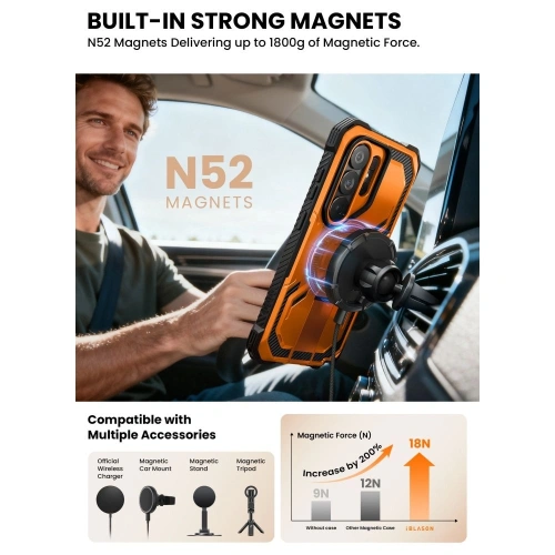 Etui Supcase IBLSN Armorbox Mag MagSafe do Samsung Galaxy S26 Ultra Coral