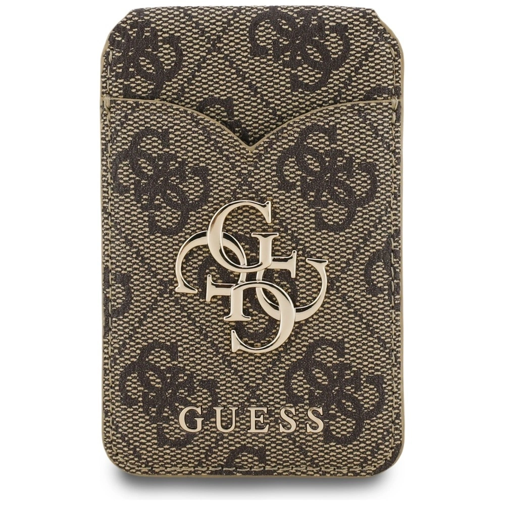 Portfel z lusterkiem Guess 4G Stand & Mirror MagSafe brązowy