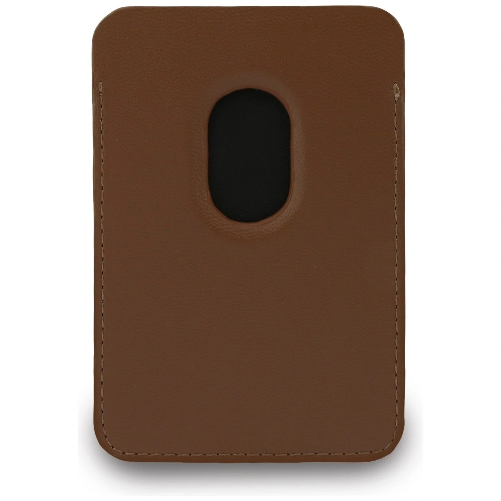 Zestaw portfel + hand strap Guess triangle MagSafe brązowy