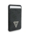 Zestaw portfel + hand strap Guess triangle MagSafe czarny