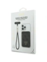 Zestaw portfel + hand strap Guess triangle MagSafe czarny
